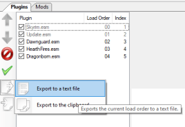 Export de la liste de mods dans NMM